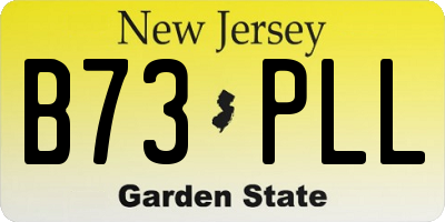 NJ license plate B73PLL