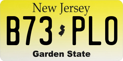 NJ license plate B73PLO