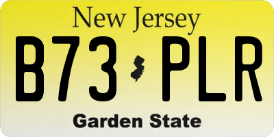 NJ license plate B73PLR