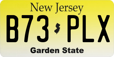 NJ license plate B73PLX