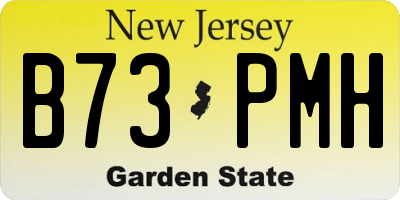 NJ license plate B73PMH