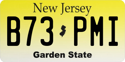 NJ license plate B73PMI