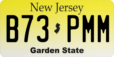 NJ license plate B73PMM