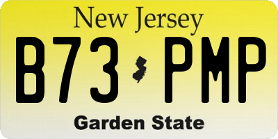 NJ license plate B73PMP