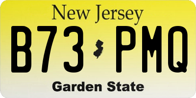 NJ license plate B73PMQ