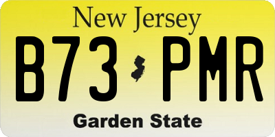 NJ license plate B73PMR