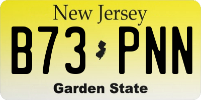 NJ license plate B73PNN
