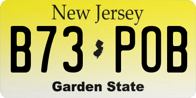 NJ license plate B73POB