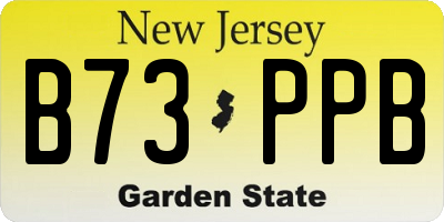 NJ license plate B73PPB