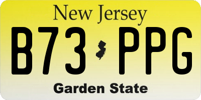 NJ license plate B73PPG