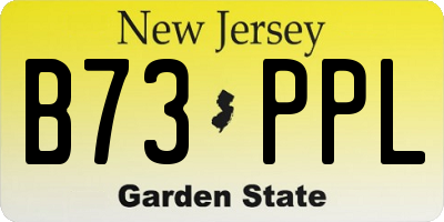 NJ license plate B73PPL