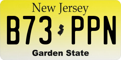 NJ license plate B73PPN