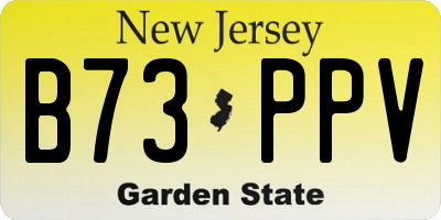 NJ license plate B73PPV