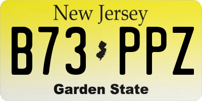 NJ license plate B73PPZ
