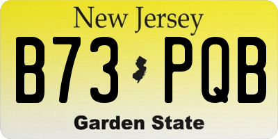 NJ license plate B73PQB