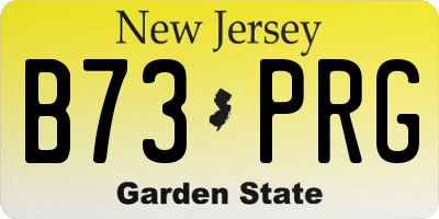 NJ license plate B73PRG