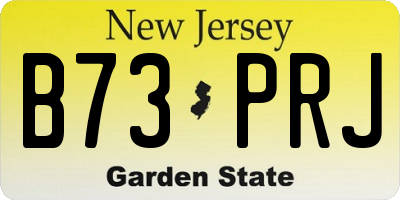 NJ license plate B73PRJ