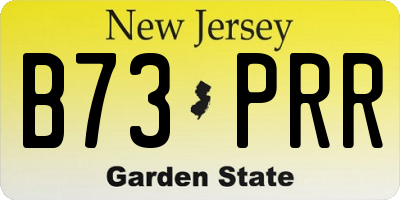 NJ license plate B73PRR