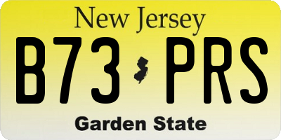 NJ license plate B73PRS