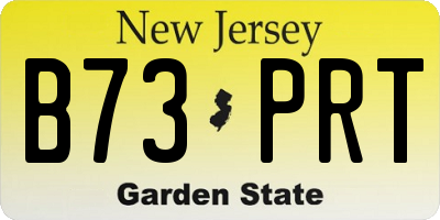 NJ license plate B73PRT
