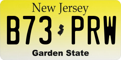 NJ license plate B73PRW