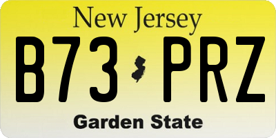 NJ license plate B73PRZ