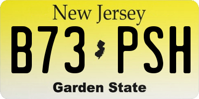 NJ license plate B73PSH
