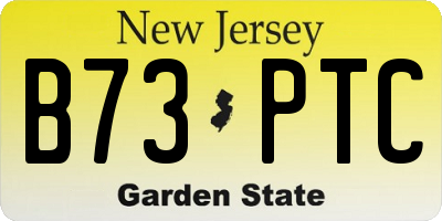 NJ license plate B73PTC