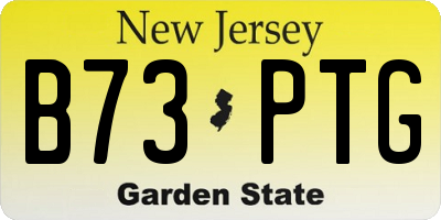 NJ license plate B73PTG
