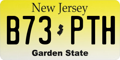 NJ license plate B73PTH