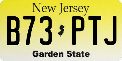 NJ license plate B73PTJ