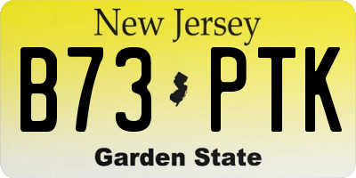 NJ license plate B73PTK