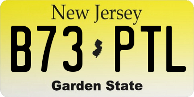 NJ license plate B73PTL