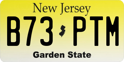 NJ license plate B73PTM