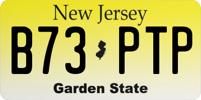 NJ license plate B73PTP