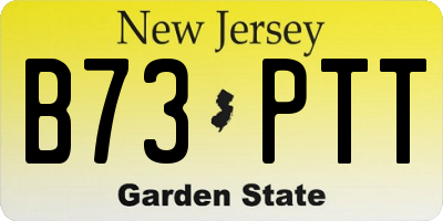 NJ license plate B73PTT