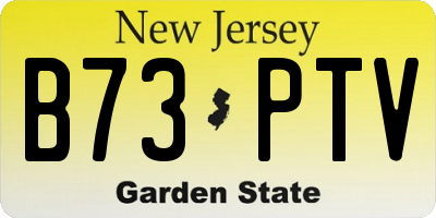 NJ license plate B73PTV