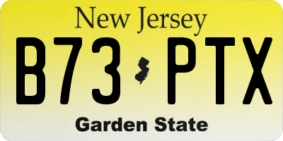 NJ license plate B73PTX