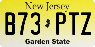 NJ license plate B73PTZ