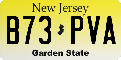 NJ license plate B73PVA