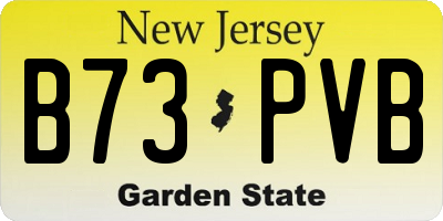 NJ license plate B73PVB