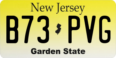NJ license plate B73PVG