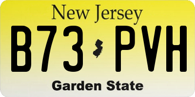NJ license plate B73PVH