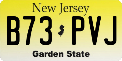 NJ license plate B73PVJ