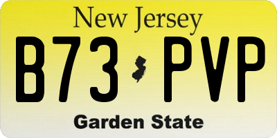 NJ license plate B73PVP
