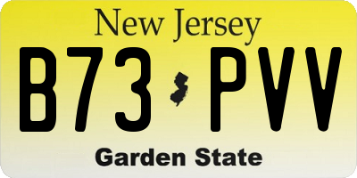 NJ license plate B73PVV