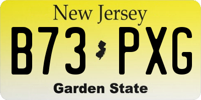 NJ license plate B73PXG