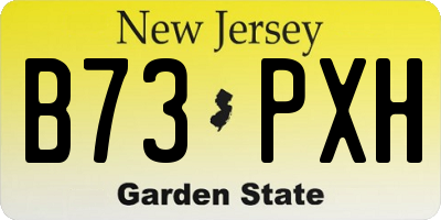 NJ license plate B73PXH