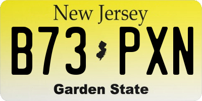 NJ license plate B73PXN