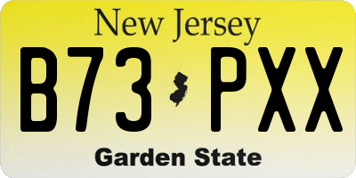 NJ license plate B73PXX